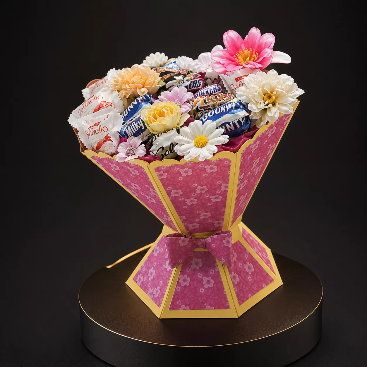 Bouquet surprise au chocolat, création artisanale personnalisée
