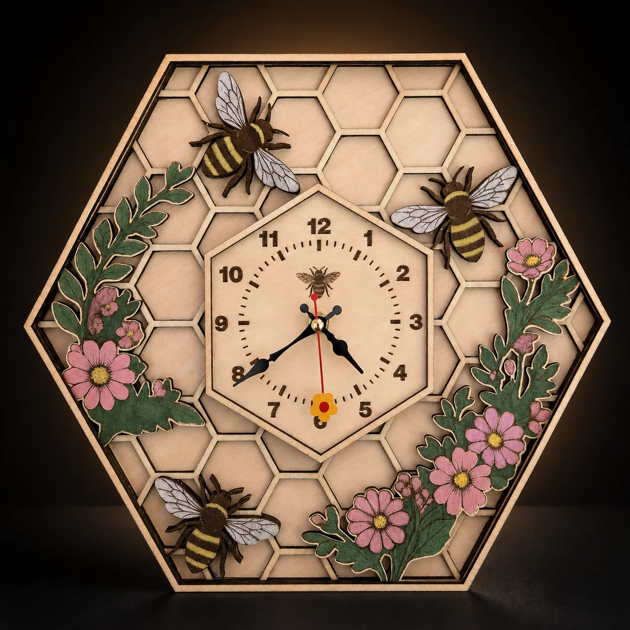 Horloge Abeille, création artisanale personnalisée