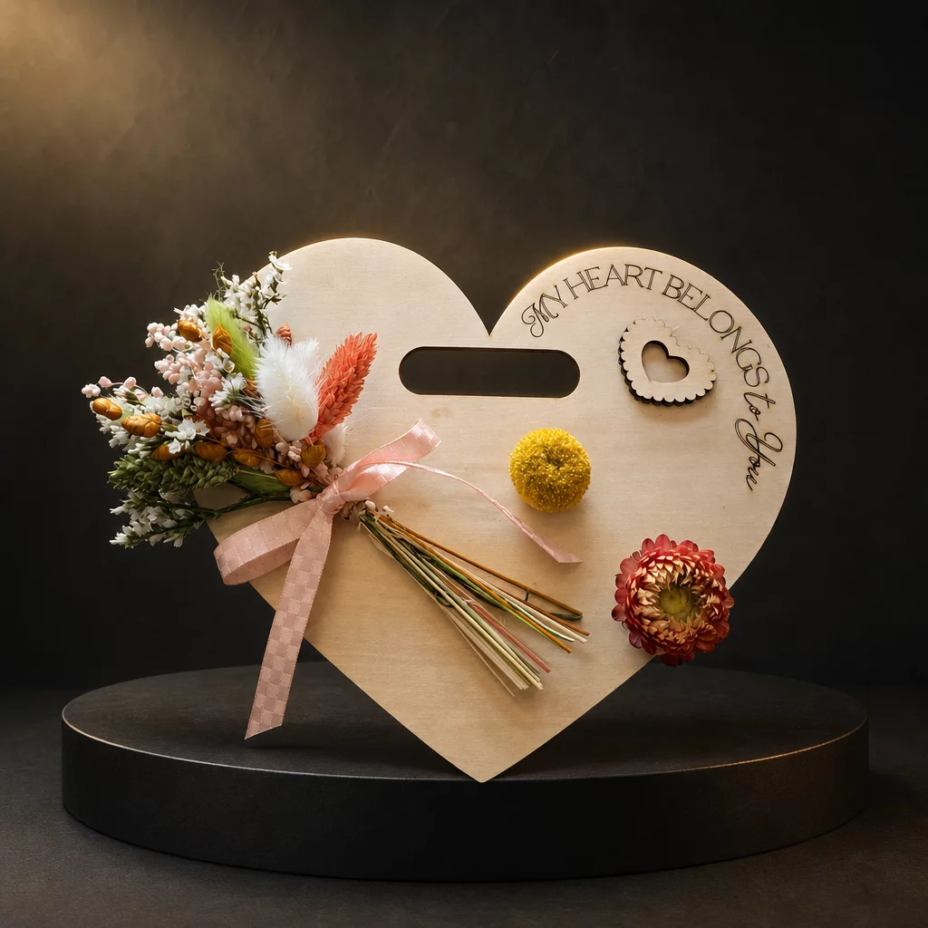 Porte bouquet fleurs séchées, création artisanale personnalisée